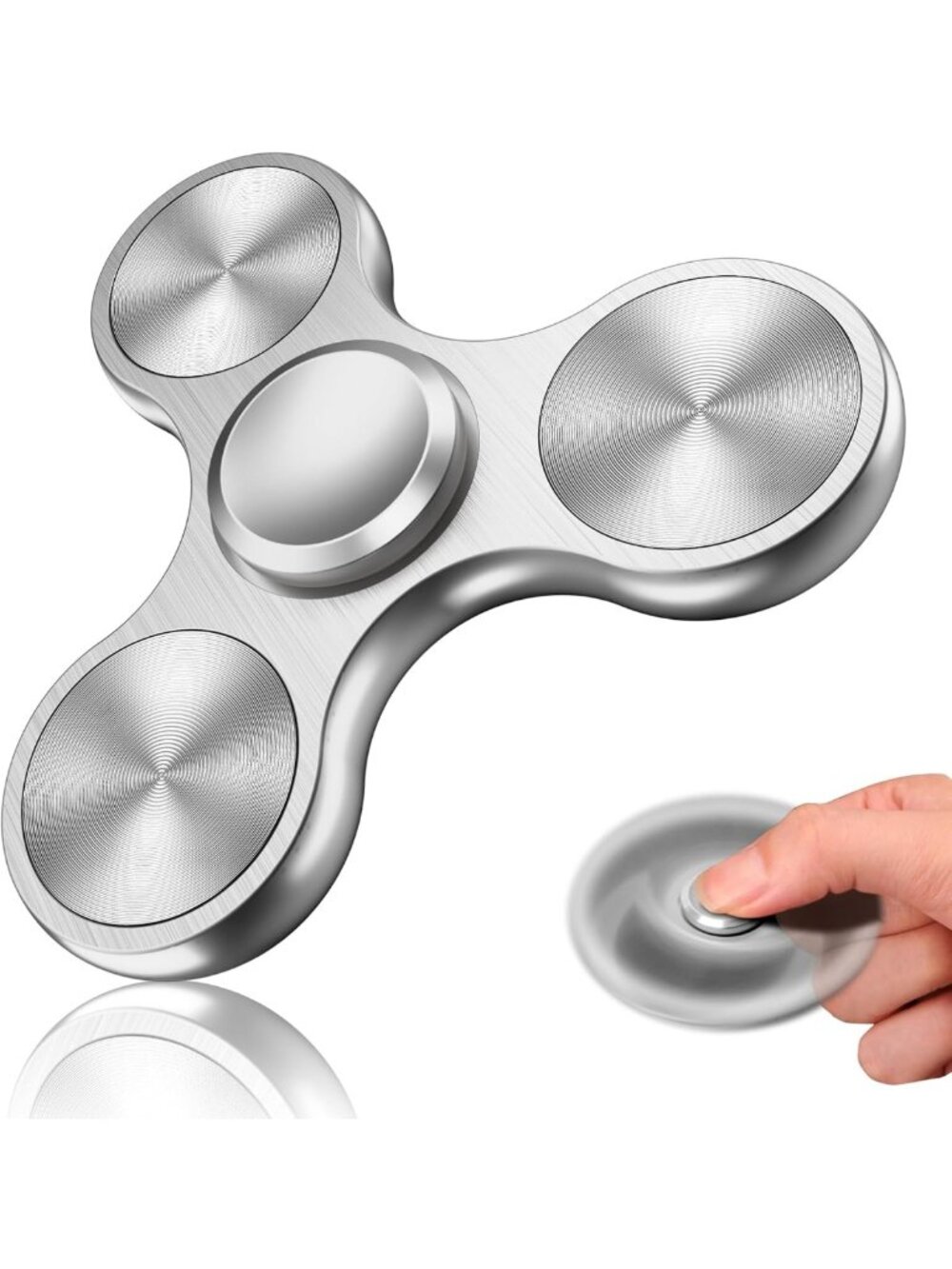 Metal Fidget Spinner Toy - 3-8 Min Spin Time, Stress Relief for Kids & Adults